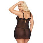 Ночная сорочка и стринги SoftLine Collection Cornelia, черный, XL