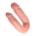 Двусторонний дилдо среднего размера телесный King Cock U-Shaped Medium Double Trouble