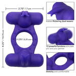 Перезаряжаемое эрекционное виброкольцо с двумя моторами Silicone Rechargeable Triple Orgasm Enhancer