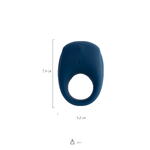 Эрекционное кольцо на пенис Satisfyer Strong One Connect App, силикон, синий, 7 см.